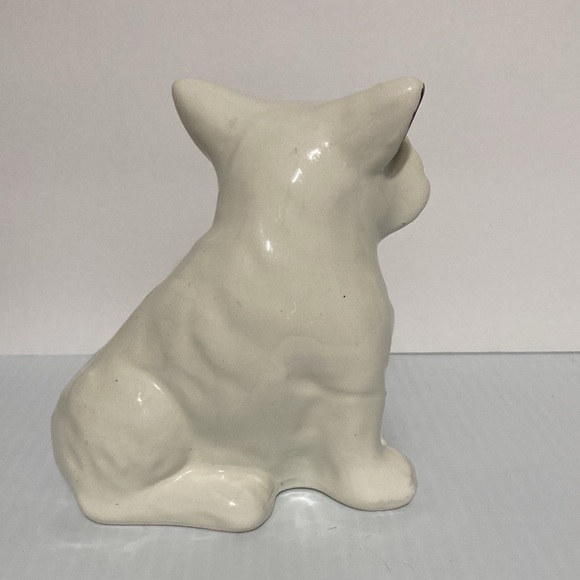 White Ceramic FOX Bronze Accents Candle Holder BETTER HOMES AND GARDENS 5 inches - Picture 7 of 12